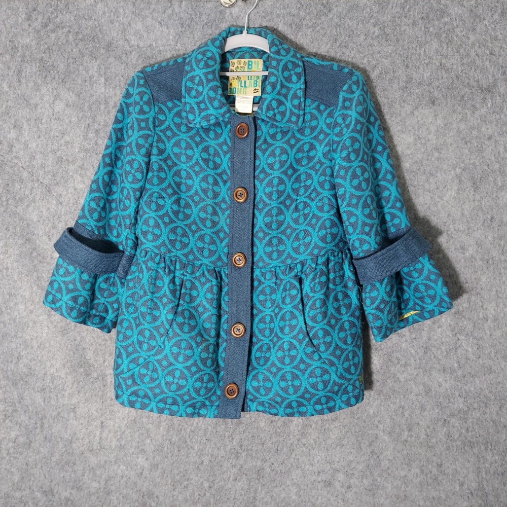Vintage Billabong Jacket M Wool Bell Sleeve Retro Mod feminine Button Collared